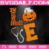 Love Nurse Halloween Pumpkin Stethoscope Png, Love Nurse Halloween Png, Nurse Png, Pumpkin Png, Love Nurse Png