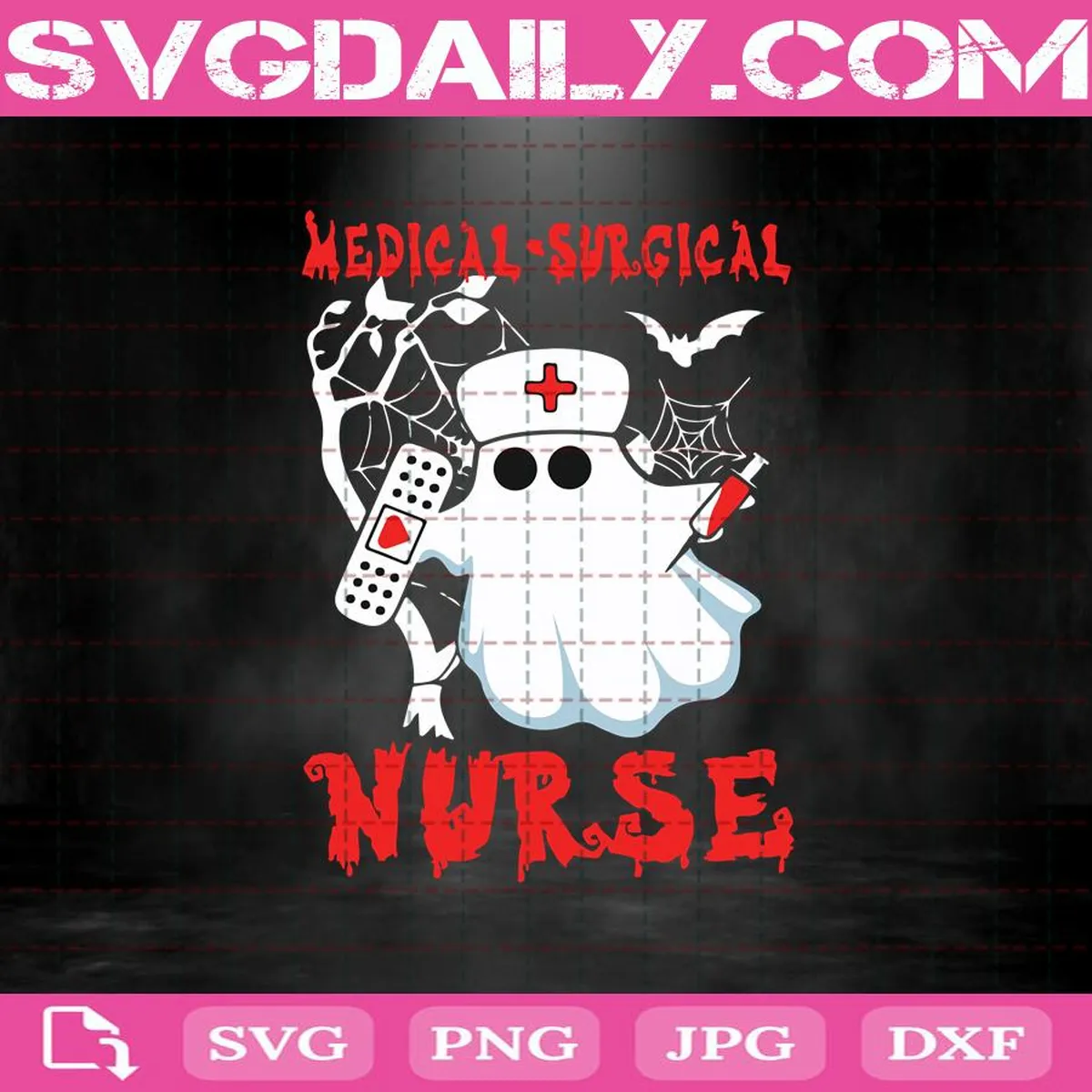 Medical-Surgical Nurse Halloween Funny Boo Ghost Svg, Nurse Svg, Nurse Halloween Svg, Boo Ghost Svg, Halloween Svg