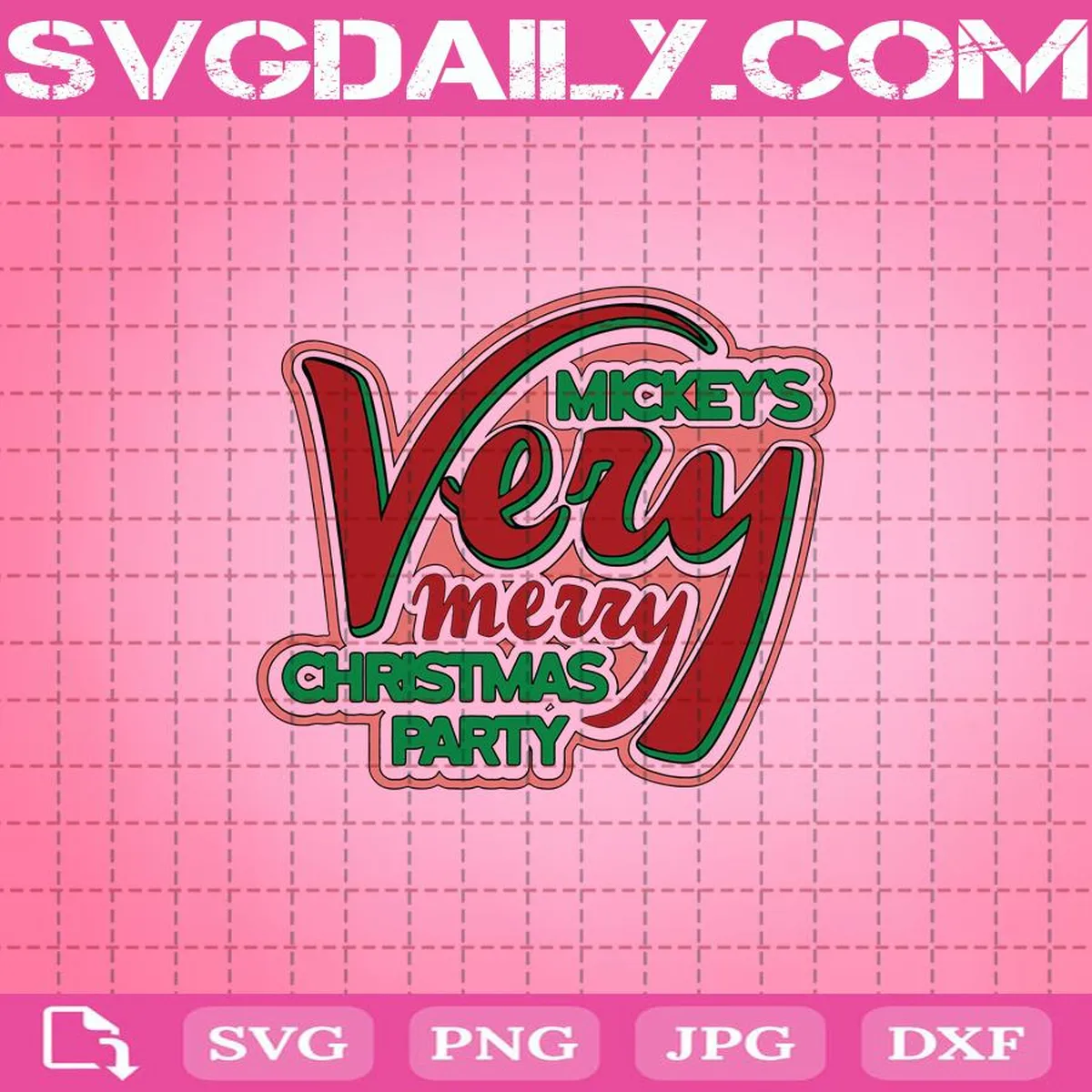 Mickey's Very Merry Christmas Party Title Svg, Merry Christmas Svg, Christmas Svg, Christmas Party Svg, Svg Png Dxf Eps
