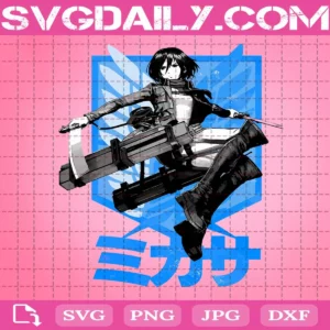 Mikasa Ackerman Svg, Attack On Titan Svg, Mikasa Svg, Mikasa Anime Svg, Anime Cartoon Svg, Download Files