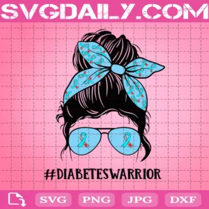 Mom Skull Diabetes Warrior Svg, Diabetes Warrior Svg, In Novemeber Svg, Diabetes Awareness Svg, Blue Ribbon Svg, Clipart Svg Png Dxf Eps