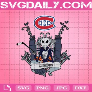 Montreal Canadiens Svg, Canadiens Svg, NHL Svg, Hockey Svg, Canadiens Jack Skellington Svg, Jack Hockey Svg