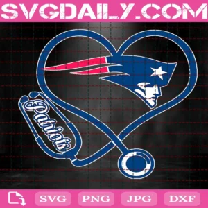 New England Patriots Heart Stethoscope Svg, New England Patriots Svg, Nurse Patriots Svg, Football Teams Svg, NFL Svg, Nurse Sport Svg