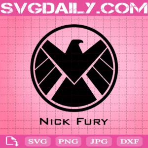 Nick Fury Logo Svg, Fury Svg, Avengers Svg, Marvel Svg, S.H.I.E.L.D Svg, Clipart Svg Png Dxf Eps