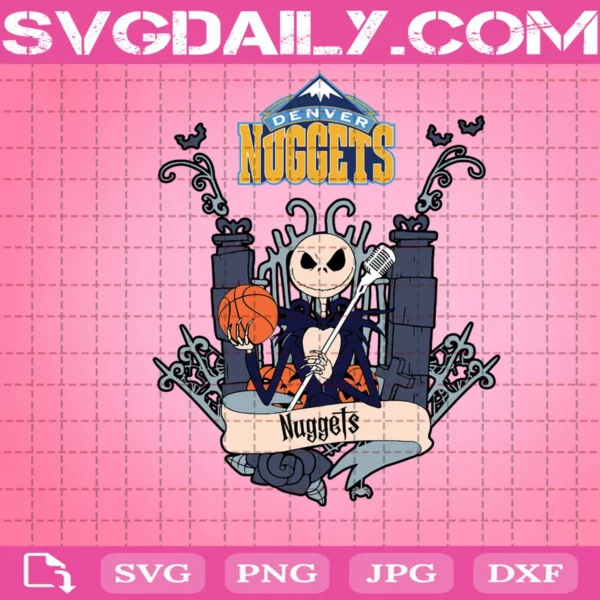 Nuggets Jack Skellington Svg, Denver Nuggets Svg, NBA Svg, Sport Svg, Basketball Svg, Christmas Svg