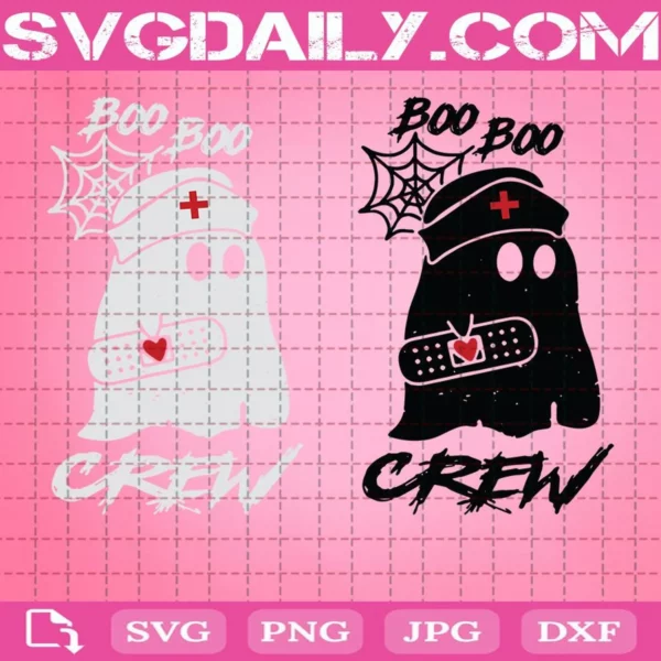 Nurse Boo Boo Crew Svg Bundle, Nurse Boo Boo Crew Svg, Nurse Boo Svg, Nurse Svg, Svg Png Dxf Eps AI Instant Download