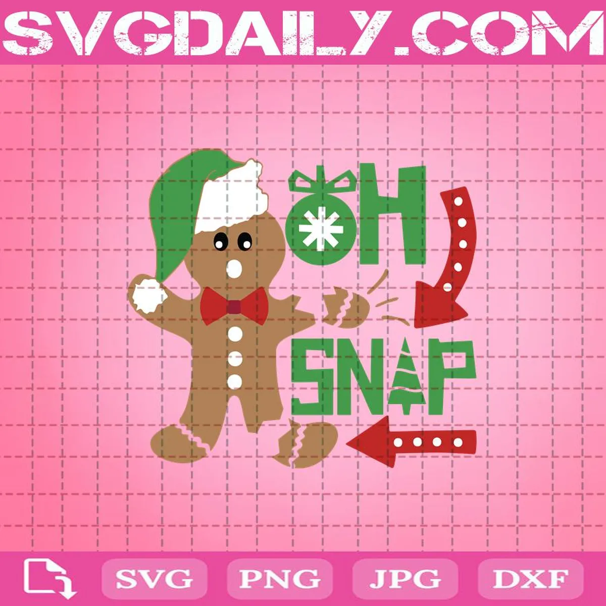 Oh Snap Gingerbread Man Svg, Gingerbread Svg, Merry Christmas Svg, Christmas Svg, Svg Png Dxf Eps AI Instant Download