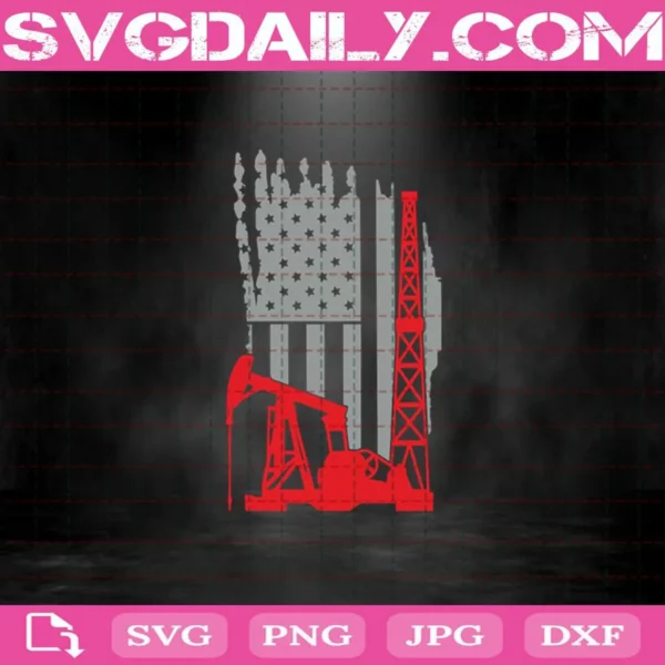Oilfield Flag Svg, Cameo Svg, Oilfield Svg, Patriotic Svg, American Flag Svg, 4th Of July Svg, Independent Day Svg