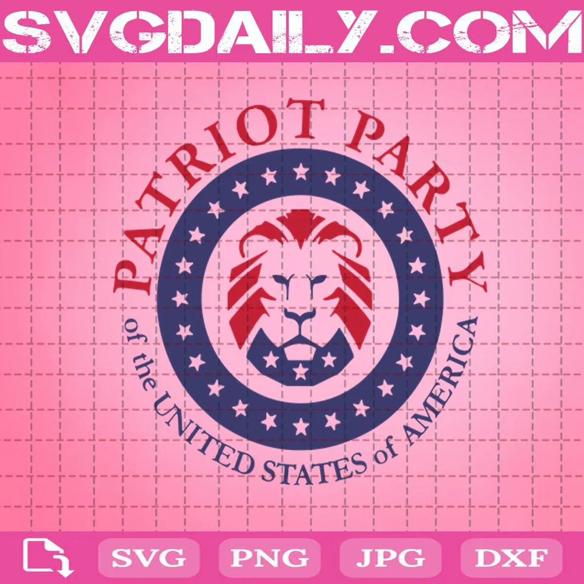 Patriot Party Of The United States Of America Svg, Party Of America Svg, Lion Party Svg, America Svg, Patriot Party Svg