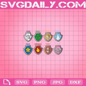 Paw Patrol Badge Svg, Paw Patrol Family Svg, Stickers Svg, Logo Svg, Svg Png Dxf Eps AI Instant Download