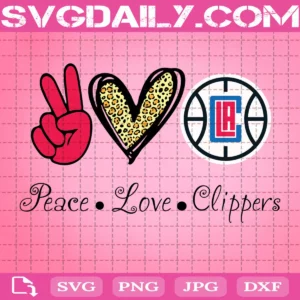 Peace Love Los Angeles Clippers Svg, Los Angeles Clippers Svg, Clippers Svg, NBA Svg, Sport Svg, Basketball Svg, Peace Love Basketball Svg