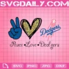 Peace Love Los Angeles Dodgers Svg, Dodgers Svg, Los Angeles Dodgers Svg, Sport Svg, MLB Svg, Peace Love Baseball Svg