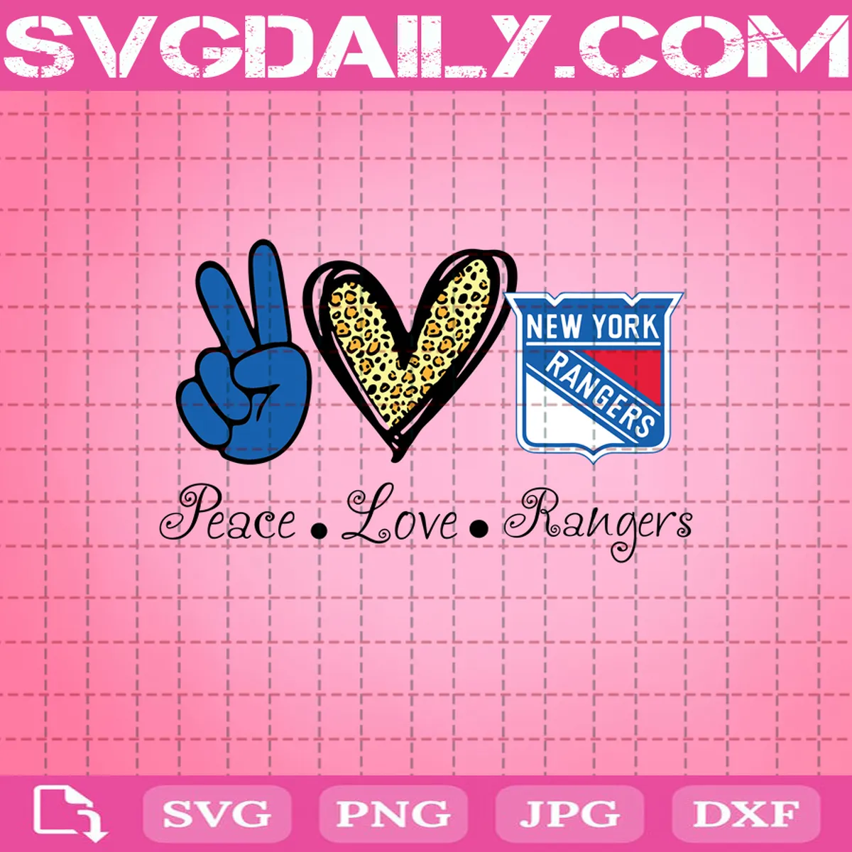 Peace Love New York Rangers Svg, New York Rangers Svg, Rangers Svg, NHL Svg, Sport Svg, Hockey Svg, Hockey Team Svg