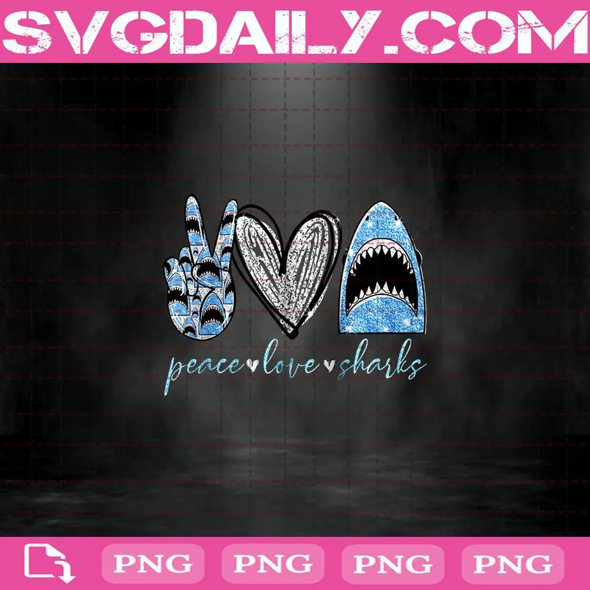 Peace Love Shark Png, Peace Love Png, Shark Png, Sharks Png Sublimation, Peace Love Shark Png Digital Download