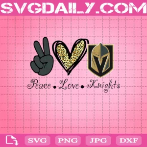 Peace Love Vegas Golden Knights Svg, Vegas Golden Knights Svg, Knights Svg, NHL Svg, Sport Svg, Hockey Svg, Hockey Team Svg
