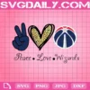 Peace Love Washington Wizards Svg, Washington Wizards Svg, Wizards Svg, NBA Svg, Sport Svg, Basketball Svg, Peace Love Basketball Svg