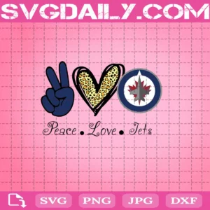 Peace Love Winnipeg Jets Svg, Winnipeg Jets Svg, Jets Svg, NHL Svg, Sport Svg, Hockey Svg, Hockey Team Svg