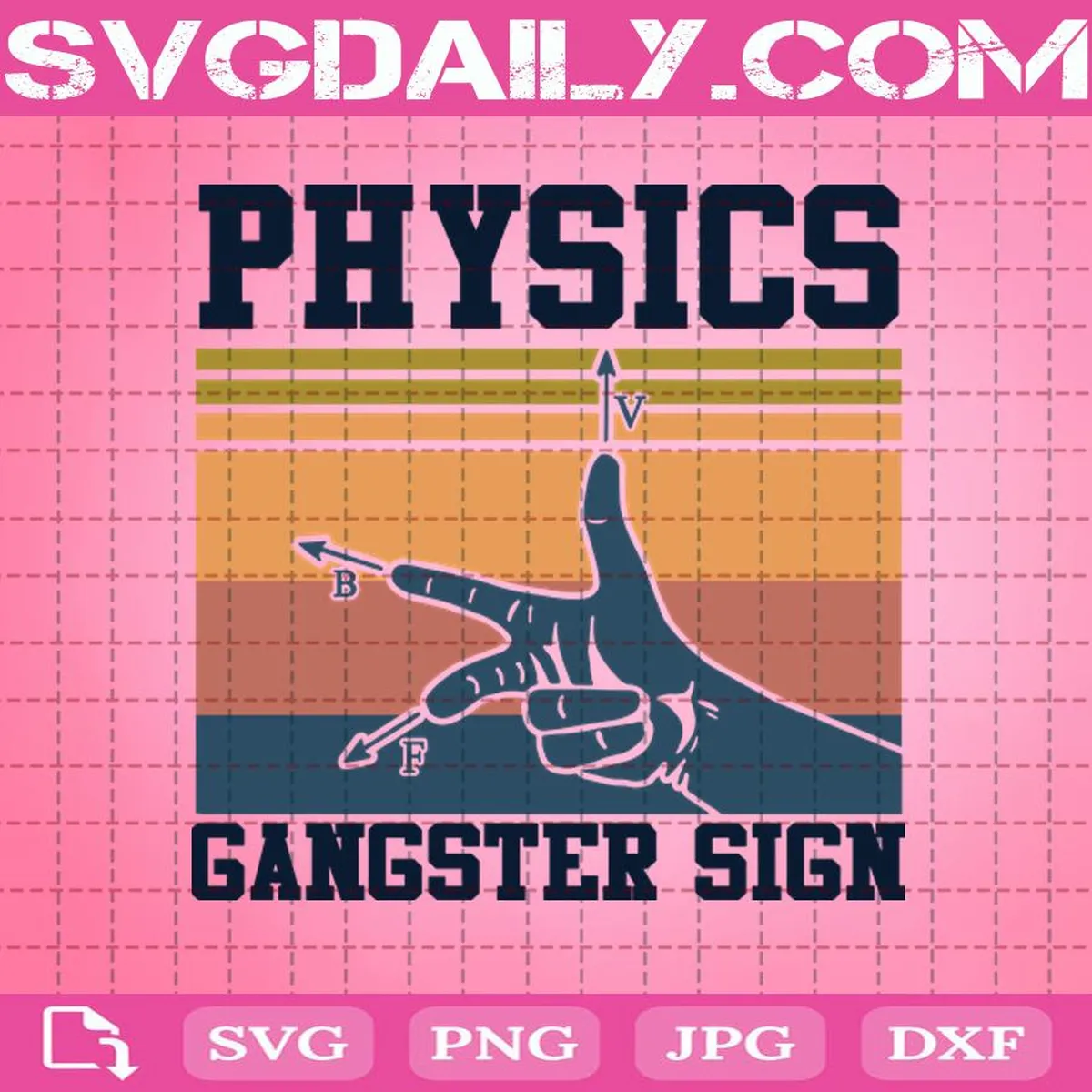 Physics Gangster Sign Svg, Physics Gangster Svg, The F.B.I. Svg, Gangster Sign Svg, Svg Png Dxf Eps AI Instant Download