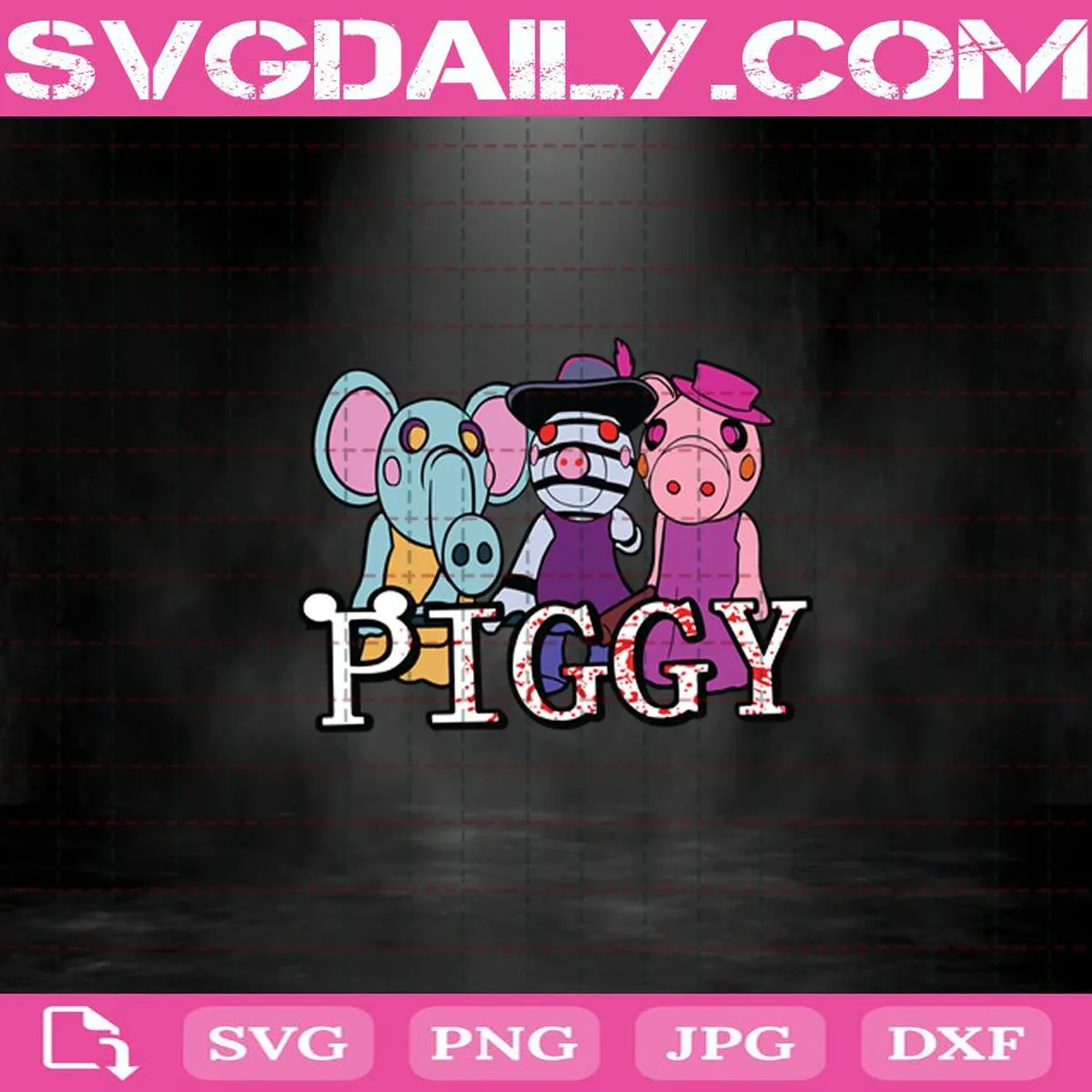 Piggy Bosses Svg, Piggy Roblox Svg, Piggy Svg, Piggy Horror Roblox Svg, Roblox Game Svg, Piggy Halloween Svg