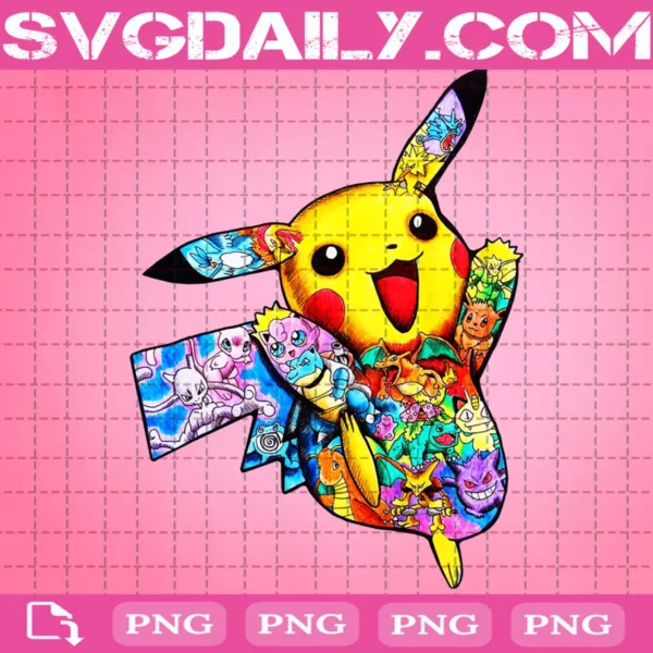 Pokemon Png, Pokemon Characters Png, Pikachu Png, Pokeball Png, Png Printable, Instant Download, Digital File