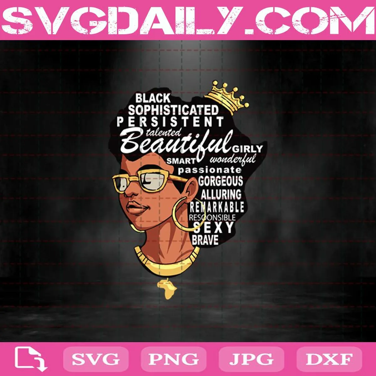 Queen Black Girl Power Classic Girl Power Svg, Smart Women Svg, Book Lover Svg, Empowering Girls Svg, Feminist Svg