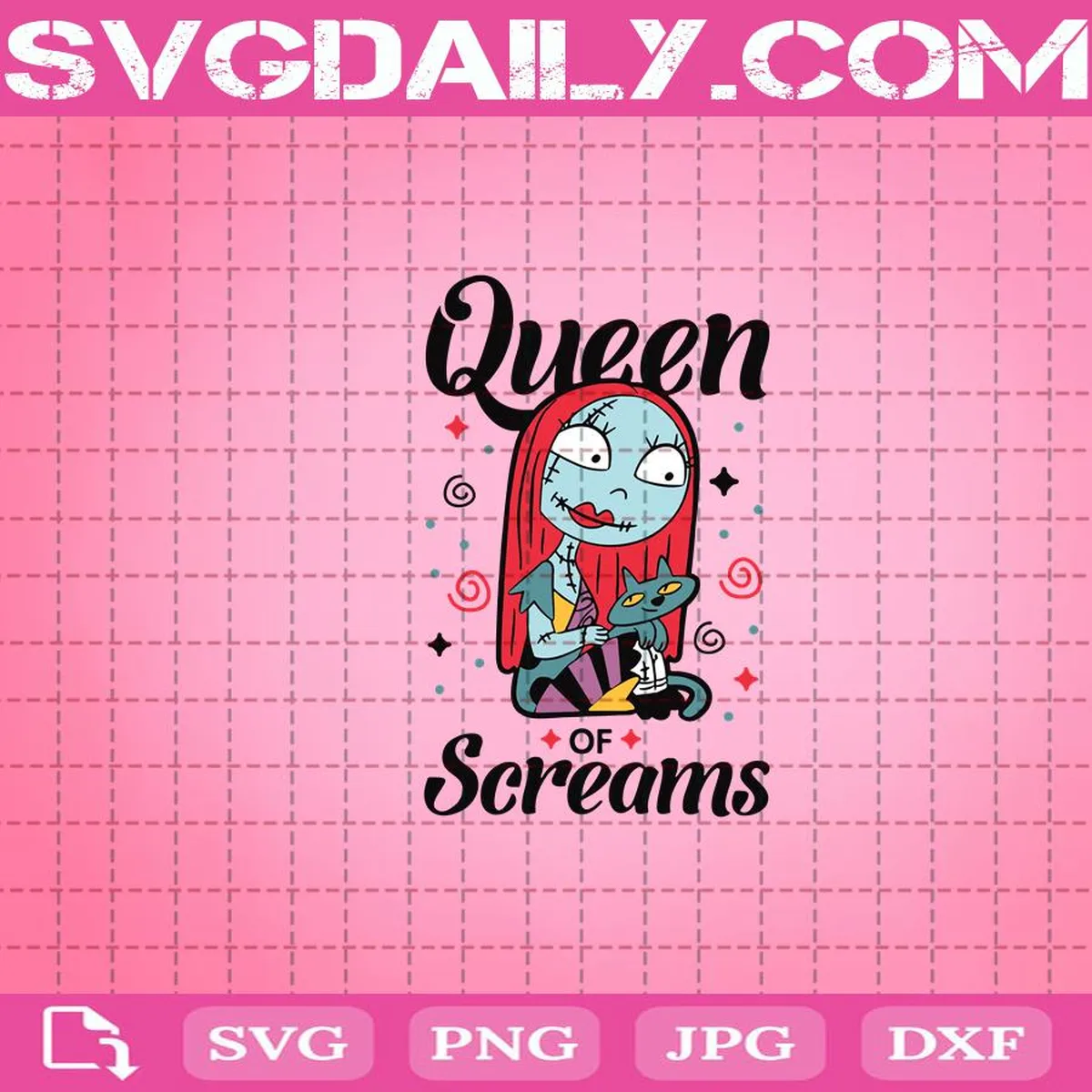 Queen Of Screams Svg, Nightmare Before Christmas Svg, Sally Svg, Disney The Nightmare Before Christmas Svg, Sally Queen Of Screams Svg
