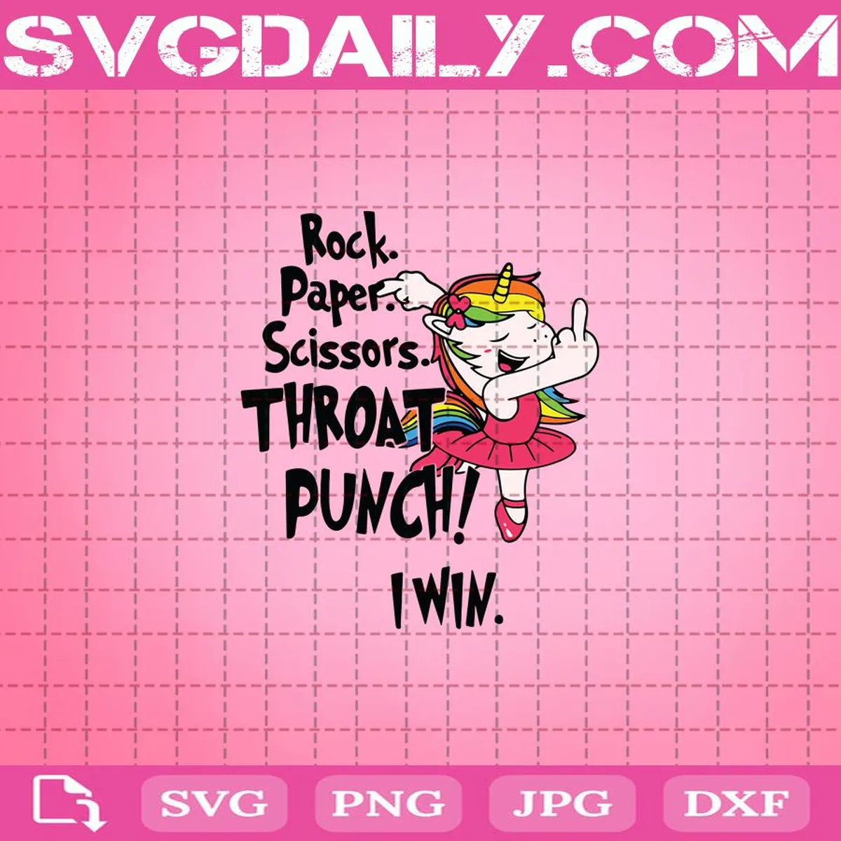 Rock Paper Scissors Throat Punch I Win Svg, Dabbing Unicorn Svg, Unicorn Svg, Unicorn Funny Svg, Svg Png Dxf Eps Download Files