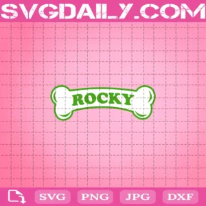 Rocky Paw Patrol Svg, Bone Svg, Brave Dog Svg, Cartoon Svg, Svg Png Dxf Eps AI Instant Download