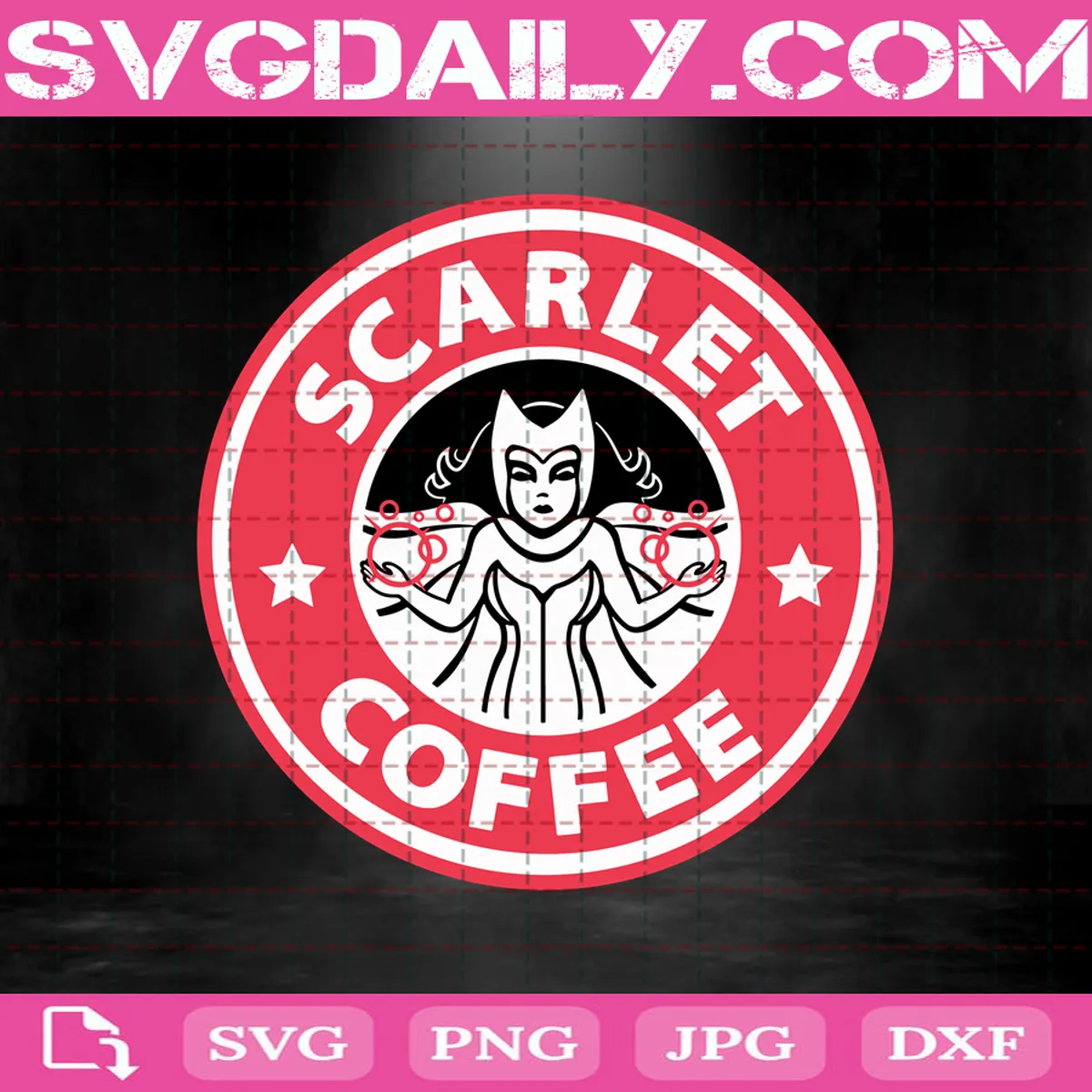 Scarlet Coffee Svg, Starbucks Logo Svg, Scarlet Witch Svg, Starbucks Svg, Svg Png Dxf Eps AI Instant Download