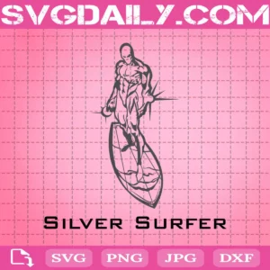 Silver Surfer Logo Svg, Superhero Svg, Avengers Svg, Marvel Comics Svg, Clipart Svg Png Dxf Eps