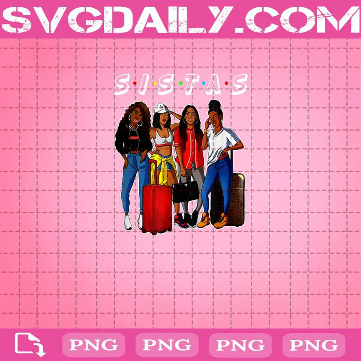 Sistas Afro Women Together Women Png, Sistas Sisters Png, African American Women Png, Sistas Sisters Girlfriends Png