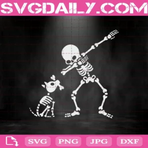Skeleton And Dog Svg, Skeleton Svg, Dog Svg, Halloween Svg, Skull Svg, Horror Svg, Halloween Instant Download