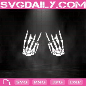 Skeleton Rocker Svg, Rocker Hand Svg, Skeleton Svg, Rocker Svg, Fingers Svg, Halloween Svg Cricut, Halloween Gift