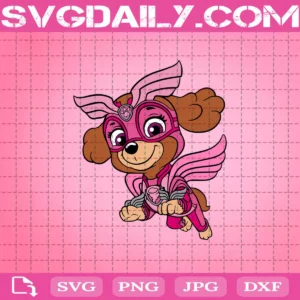 Skye Mighty Pups Running Svg, Paw Patrol Svg, Brave Dog Svg, Svg Dxf Png Eps Cutting Cut File Silhouette Cricut
