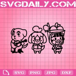 Slider, Isabelle And Daisy Mae Bundle Svg, Animal Crossing Cute Svg, Animal Svg, Svg Png Dxf Eps AI Instant Download