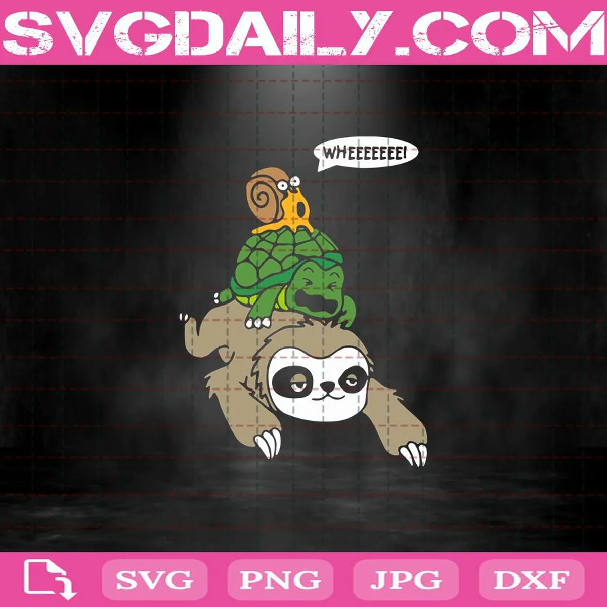 Sloth Turtle Snail Svg, Sloth Svg, Turtle Svg, Sloth Gift Svg, Turtle Gift Svg, Cute Animal Lover Gift Svg, Animal Lover Svg