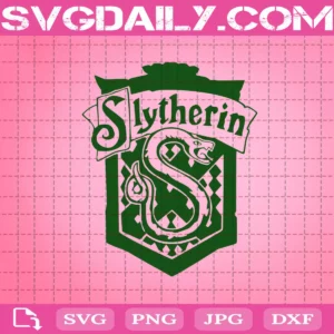 Slytherin Svg, Hogwards Badge Svg, Harry Potter Svg, House Crest Svg, Svg Png Dxf Eps AI Instant Download
