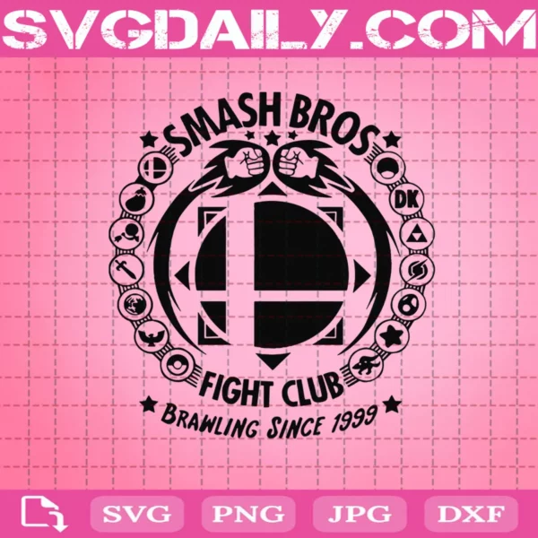 Smash Bros Fight Club Svg, Super Smash Bros Svg, Brawling Since 1999 Svg, Club 1999 Svg, Fight Club Svg, Video Games Svg