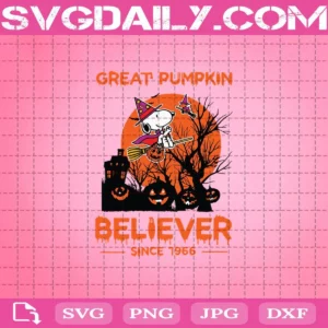 Snoopy Great Pumpkin Believer Since 1966 Halloween Svg, Snoopy Svg, Disney Svg, Halloween Svg, Pumpkin Svg