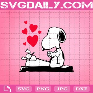 Snoopy Love Svg, Snoopy Svg, Cute Snoopy Svg, Snoopy Heart Svg, Love Gifts Svg, Svg Png Dxf Eps AI Instant Download