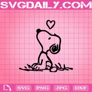 Snoopy Love Svg, Snoopy Svg, Cute Snoopy Svg, Snoopy Heart Svg, Svg Png Dxf Eps AI Instant Download