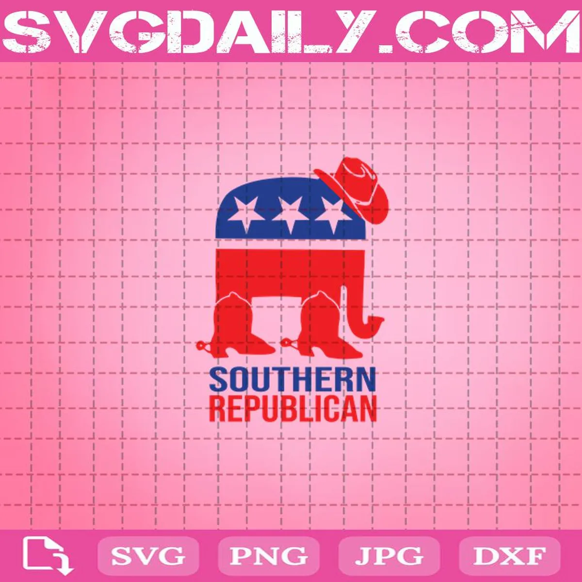 Southern Republican Svg, Elephant Svg, Southern Svg, America Svg, Svg Cricut, Silhouette Svg Files, Cricut Svg, Silhouette Svg