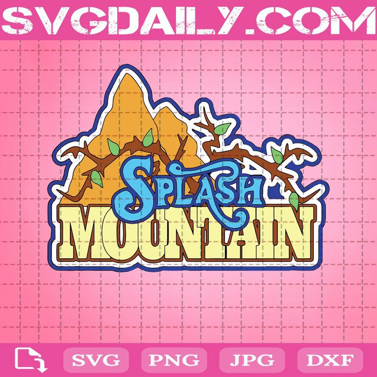 Splash Mountain Svg, Disneyland Attraction Svg, Disney World Svg, Splash Mountain Cut File, Disney Svg, Instant Download