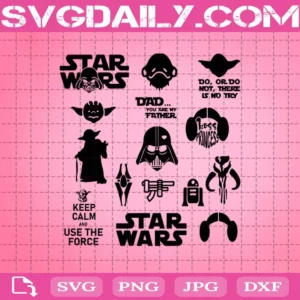 Star Wars Svg Bundle, Darth Vader Svg, Dad You Are My Father Svg, Master Yoda Svg, Star Wars Svg, Mandalorian Svg, Baby Yoda Svg