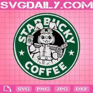 Starbucky Coffee Svg, Bunny Svg, Starbucks Svg, Coffee Logo Svg, Svg Png Dxf Eps Cut File Instant Download