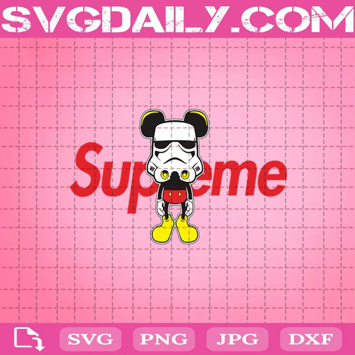 Stormtrooper Mickey Mouse Supreme Svg, Mickey Mouse Svg, Stormtrooper Svg, Mickey Mouse Supreme Svg