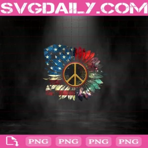 Sunflower America Flag Png, Sunflower Png, America Flag Png, Hippie Png, Peace Png