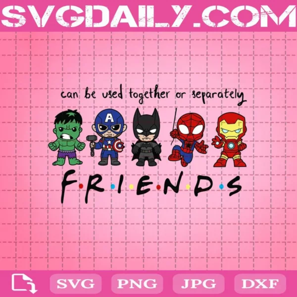 Superhero Friends Svg Bundle Svg, Can Be Used Together Or Separately Svg, Superhero Svg, Batman Svg, Spiderman Svg