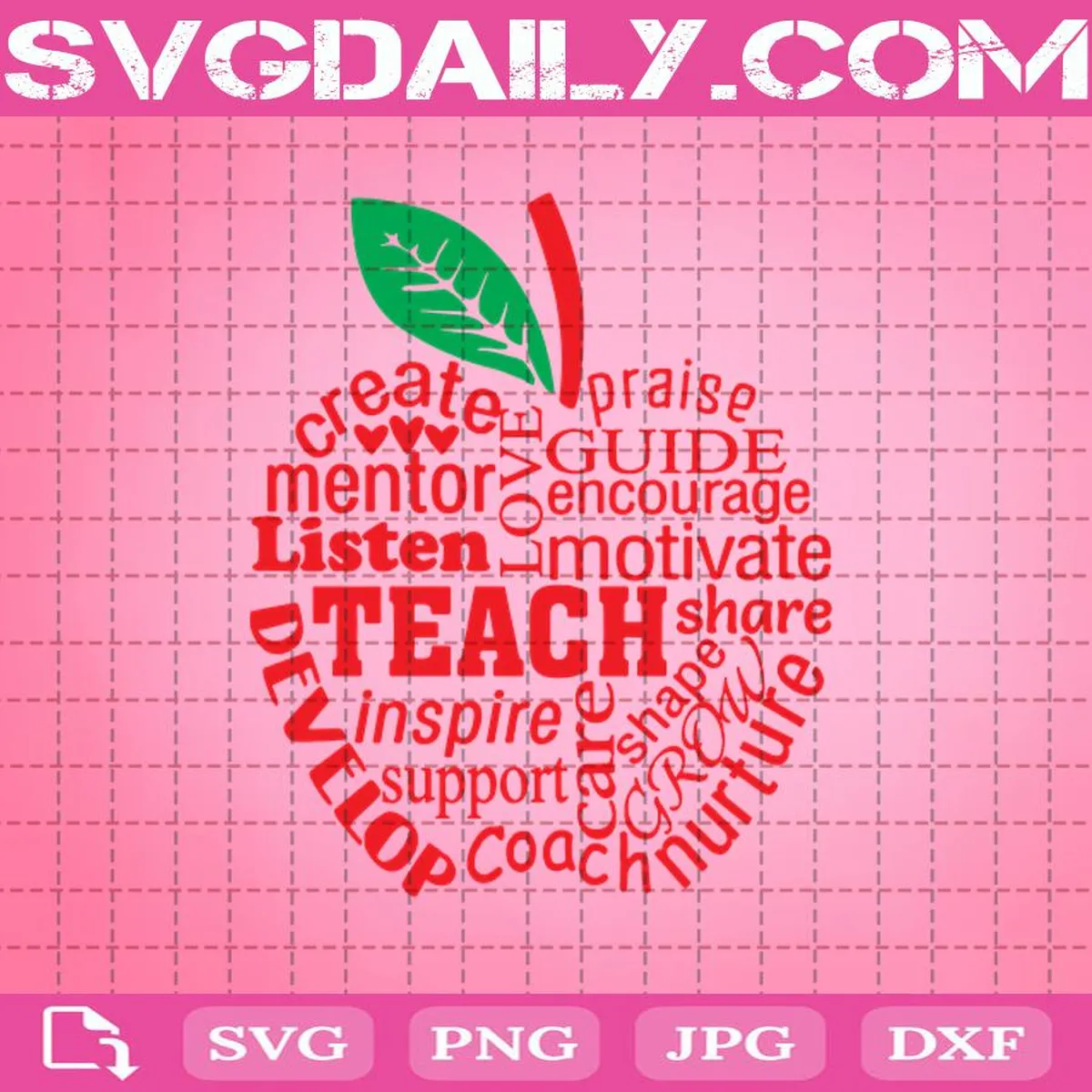 Teacher Apple Svg, Teacher Svg, School Svg, Back To School Svg, Cricut Files, Clip Art, Instant Download, Digital Files
