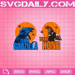 Team Godzilla Svg, Team Kong Svg, Godzilla Vs Kong Svg, Godzilla Svg, Kong Svg, Monster Svg, Svg Png Dxf Eps AI Instant Download